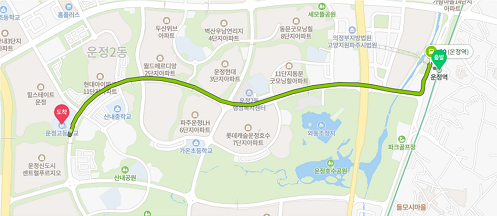 자가용 이용시 지도 이미지