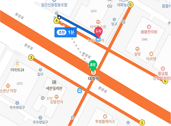 지하철 3호선 이용시(대화역) 지도 이미지