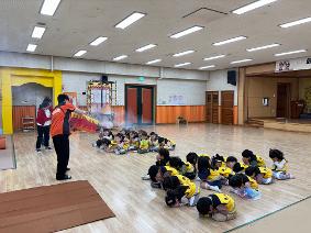 한가람유치원, 체험형 화재안전교육 실시